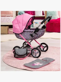 Dukker & Bamser|BayerDesign Bayer Design Dukkevogn Cosy, Grå/Lyserød Grå/Lyserød