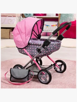 Dukker & Bamser|BayerDesign Bayer Design Dukkevogn Cosy, Grå/Lyserød Grå/Lyserød