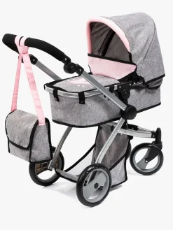 Dukker & Bamser|BayerDesign Bayer Design Dukkevogn Mega Set Milano Lyserød/Grå