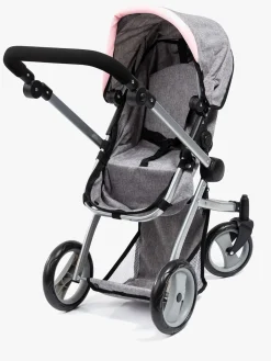 Dukker & Bamser|BayerDesign Bayer Design Dukkevogn Mega Set Milano Lyserød/Grå