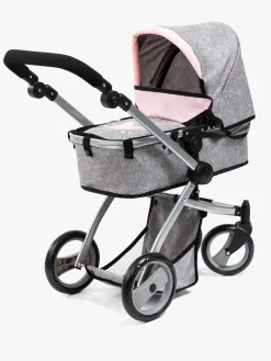 Dukker & Bamser|BayerDesign Bayer Design Dukkevogn Mega Set Milano Lyserød/Grå