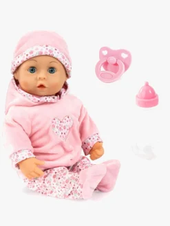 BayerDesign Dukker & Bamser-Bayer Design First Words Interaktiv Dukke 38cm, Pink Blomster