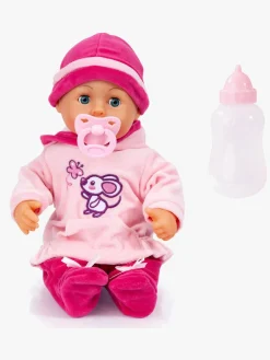 Dukker & Bamser|BayerDesign Bayer Design First Words Dukke Mus 38 cm Lyserød/Hvid