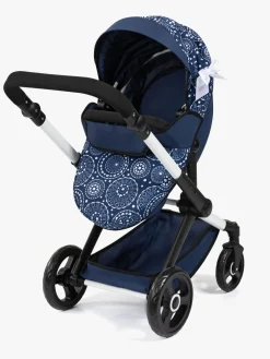 Dukker & Bamser|BayerDesign Bayer Design Xeo Dukkevogn med Sløjfe Blå/Hvid