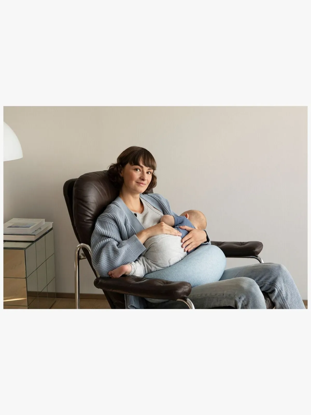 Amning|bbhugme Ammepude, Blue Melange Blå