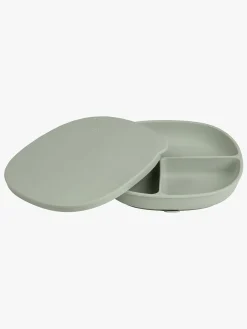 b.box Spisetid-Tallerken med Låg Silikone, Sage