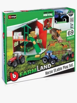 Bburago Legetøjsbiler & -Fartøjer-Farmland 1:43 Legesæt Stald