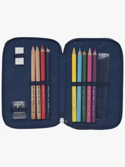 Kreativt Legetøj|Beckmann Penalhus Tredelt, Pet Friends Blue Blå/Lyserød/Hvid