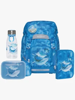 Børn Beckmann Tasker-Rygsæk 22L inkl Penalhus, Flaske & Madkasse, Ocean