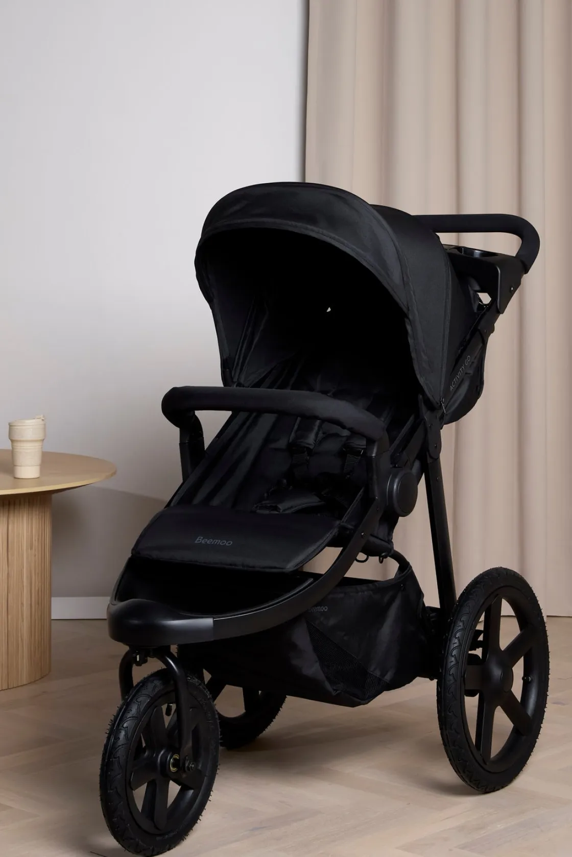 Aktivitetsvogne|Beemoo Activity Go Aktivitetsklapvogn, Black Sort