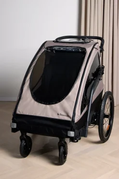 Aktivitetsvogne|Beemoo Activity Sport Cykelanhænger inkl. Løbesæt, Beige