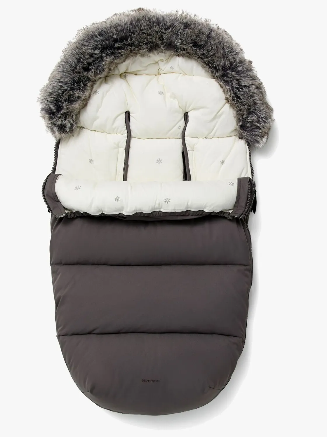 Køreposer|Beemoo Brisk Vinterkørepose, Grey/Snowflake Grå