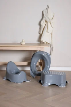 Badeværelset|Beemoo CARE Anti-Slip Potte, Toiletsæde & Skammel, Grå