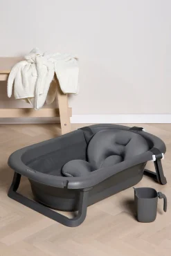 Badeværelset|Beemoo CARE Assist Badekar inkl. Badestøtte & Skyllekande, Deep Grey Grå