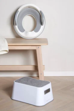 Beemoo Badeværelset-CARE Assist Toiletsæde & Skammel, White/Grey