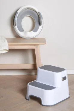 Badeværelset|Beemoo CARE Assist Toiletsæde & Skammel, White/Grey