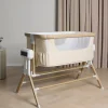Børnesenge & Tilbehør|Beemoo CARE AutoMotion Bedside Crib, Beige/Wood