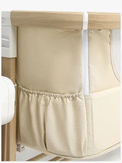 Børnesenge & Tilbehør|Beemoo CARE AutoMotion Bedside Crib, Beige/Wood