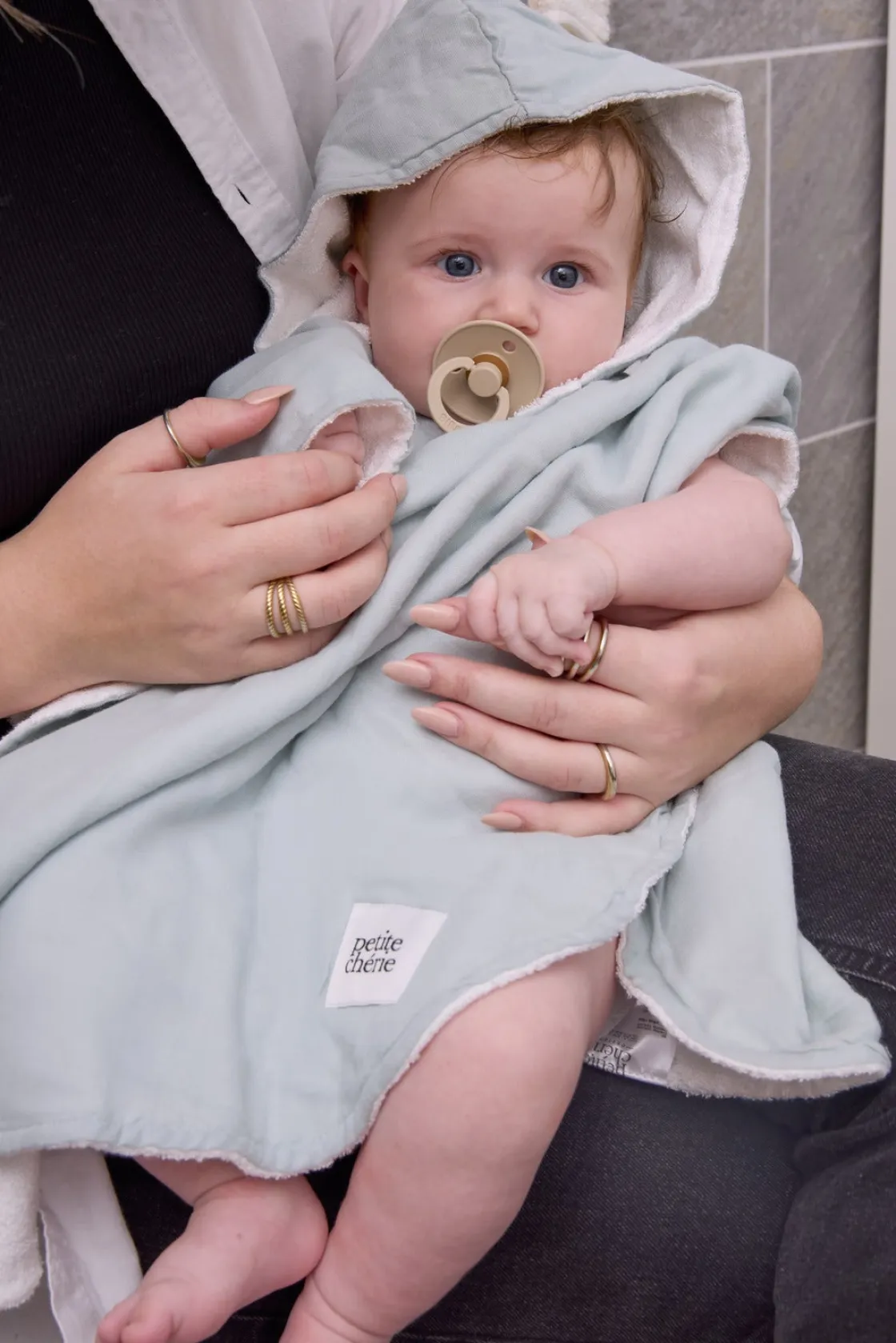 Badeværelset|Beemoo CARE Badekar med Stativ Inkl. Badestol & Badekåbe, Grey/Blue