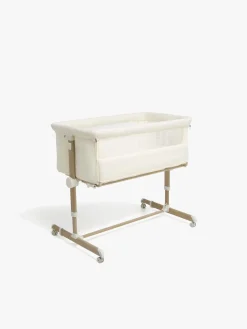 Børn Beemoo Børnesenge & Tilbehør-CARE Calm Bedside Crib, Nature/White