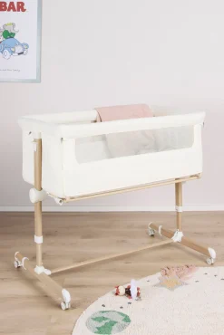 Børn Beemoo Børnesenge & Tilbehør-CARE Calm Bedside Crib, Nature/White