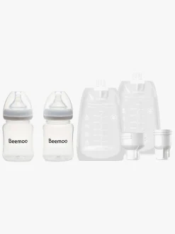 Amning|Beemoo CARE Flasker 180 ml 2-Pak inkl. Modermælksposer 30-Pak