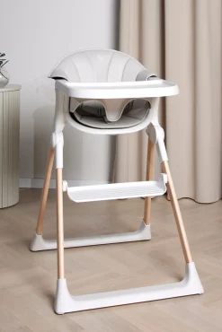 Højstole & Tilbehør|Beemoo CARE Harmony Højstol inkl. Hynde, White/Wood/Beige