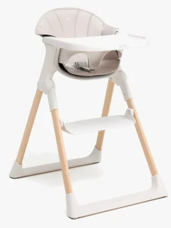 Højstole & Tilbehør|Beemoo CARE Harmony Højstol inkl. Hynde, White/Wood/Beige