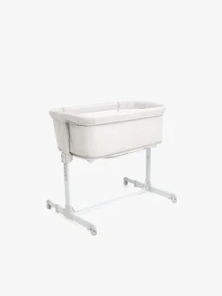 Børnesenge & Tilbehør|Beemoo CARE 2-i-1 Bedside Crib & Kravlegård, Light Grey
