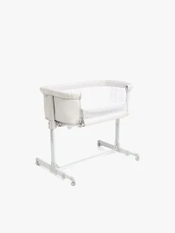 Børnesenge & Tilbehør|Beemoo CARE 2-i-1 Bedside Crib & Kravlegård, Light Grey