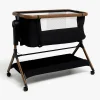 Børnesenge & Tilbehør|Beemoo CARE Luna Bedside Crib, Black/Ebony Oak