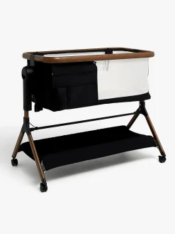 Børnesenge & Tilbehør|Beemoo CARE Luna Bedside Crib, Black/Ebony Oak