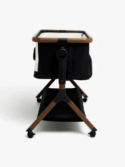 Børnesenge & Tilbehør|Beemoo CARE Luna Bedside Crib, Black/Ebony Oak