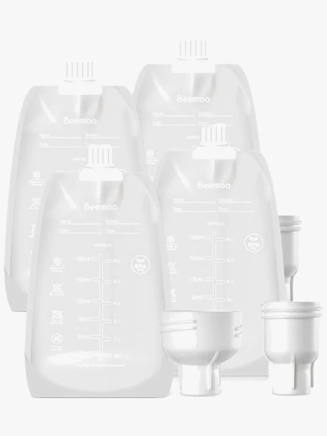 Amning|Beemoo CARE Modermælksposer 180 ml 60-Pak