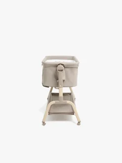 Børnesenge & Tilbehør|Beemoo CARE Motion Bedside Crib, Taupe/Wood