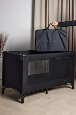 Børn Beemoo Børnesenge & Tilbehør-CARE QuickFold Weekendseng inkl. Madras, Black