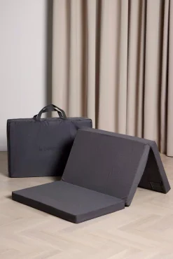 Børnesenge & Tilbehør|Beemoo CARE QuickFold Weekendseng inkl. Madras, Slate