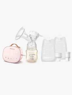 Amning|Beemoo CARE Single Elektrisk Brystpumpe inkl. Modermælksposer 180 ml 30-pak