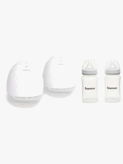 Beemoo Amning-CARE Wearable Elektrisk Brystpumpe Dobbelt inkl. Modermælksflaske 240 ml 2-pak
