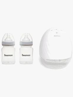 Amning|Beemoo CARE Wearable Elektrisk Brystpumpe Single inkl. Modermælksflaske 180 ml 2-pak