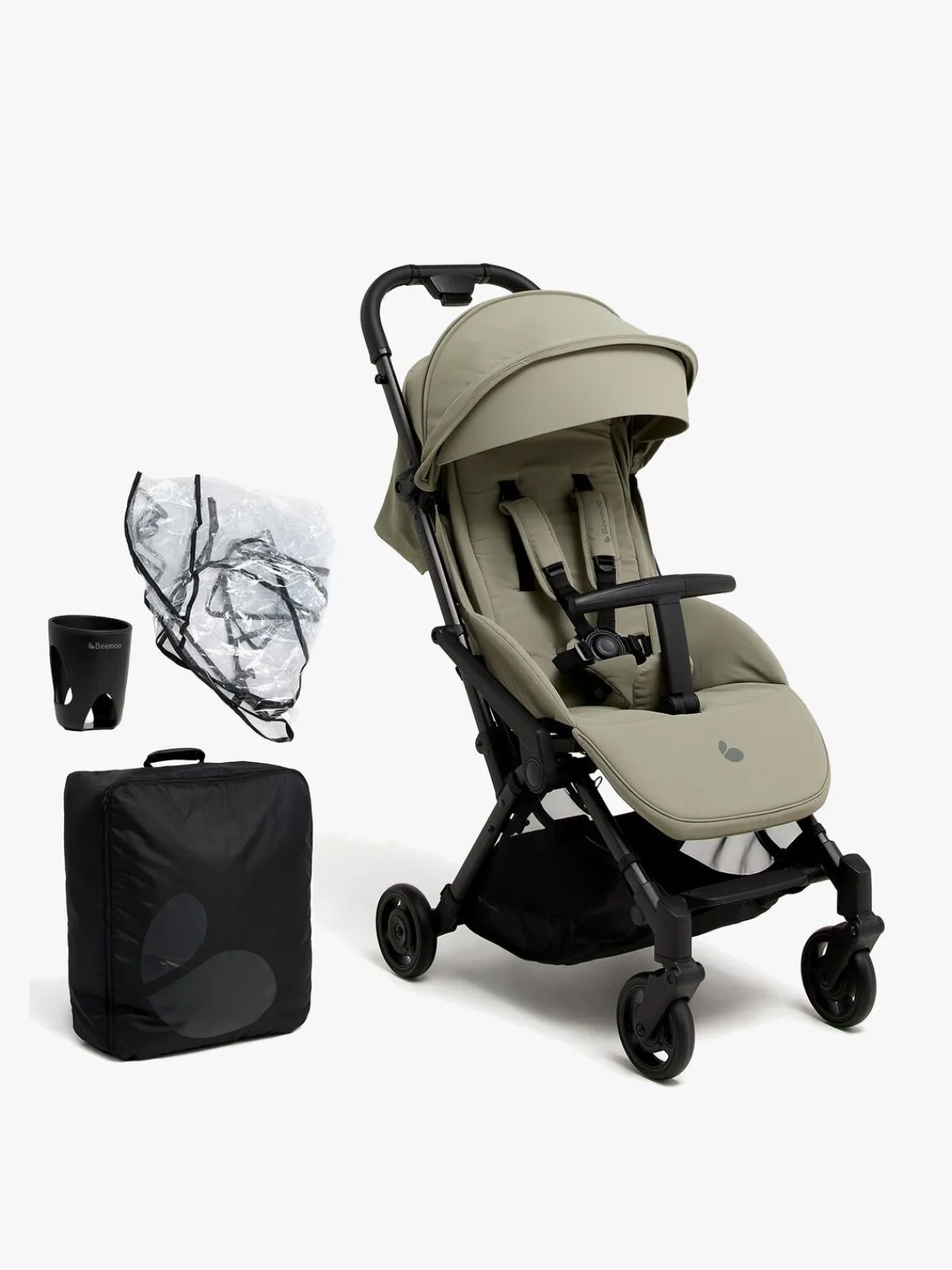 Vognpakker|Beemoo Easy Fly Lux 4 Klapvogn inkl. Tilbehørspakke, Spring Green