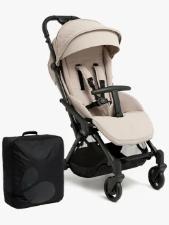 Vognpakker|Beemoo Easy Fly Lux 4 Klapvogn inkl Padded Transporttaske, Sand Beige