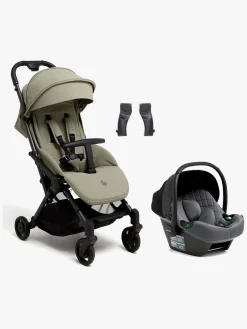 Vognpakker|Beemoo Easy Fly Lux 4 Klapvogn Inkl. Route i-Size Autostol Baby, Spring Green/Mineral Grey