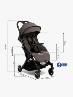 Rejseklapvogne|Beemoo Easy Fly Lux 4 Klapvogn, Gull Grey Grå