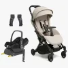 Vognpakker|Beemoo Easy Fly Lux 4 Klapvogn inkl Maxi-Cosi CabrioFix Autostol Baby & Base, Sand Beige
