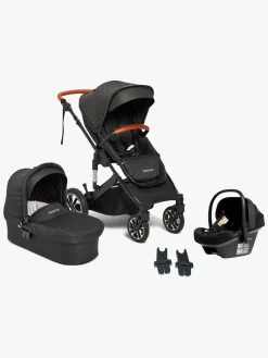 Beemoo Vognpakker-Maxi 4 Duovogn inkl. Route i-Size Autostol Baby, Black/Black Stone