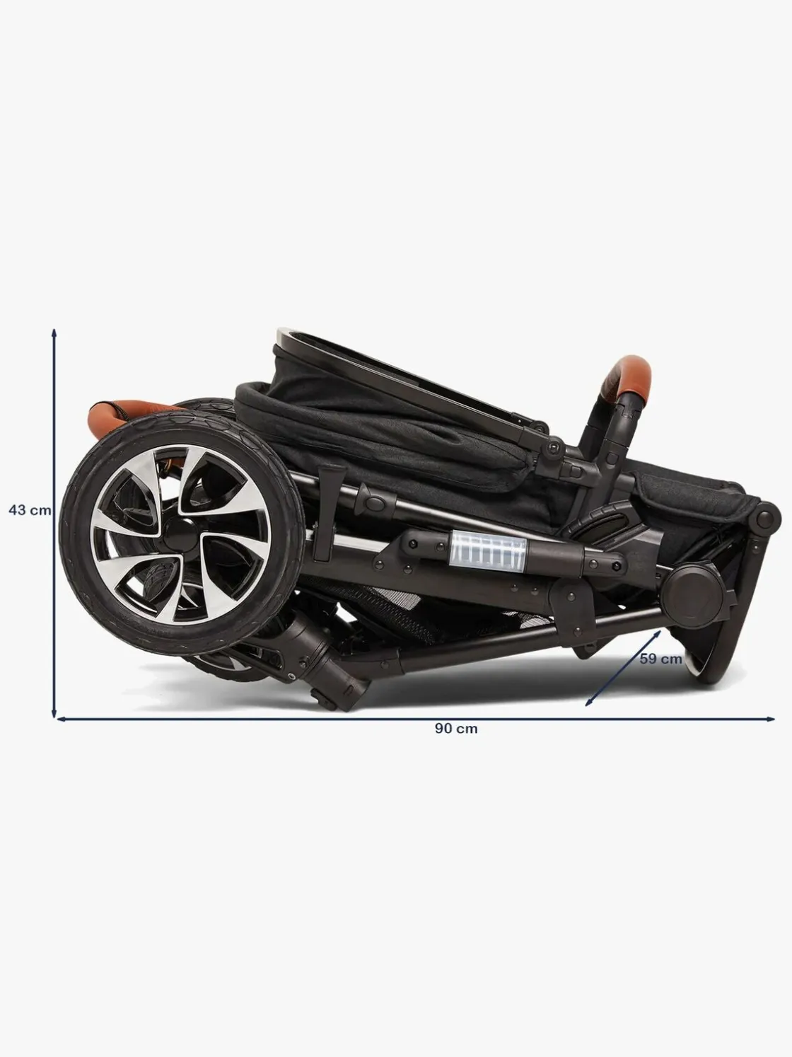 Klapvogne|Beemoo Maxi 4 Klapvogn, Black/Black Sort