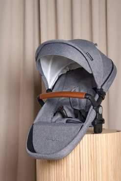 Vogndele|Beemoo Maxi 4 Twin Søskendesæde Grey Melange/Black Grå