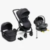 Beemoo Vognpakker-Move Duo Kombivogn inkl. Route i-Size Autostol Baby & ISOFIX Base, Asphalt/Mineral Grey