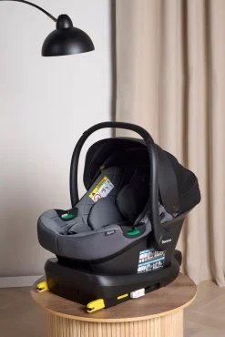 Beemoo Vognpakker-Move Duo Kombivogn inkl. Route i-Size Autostol Baby & ISOFIX Base, Asphalt/Mineral Grey